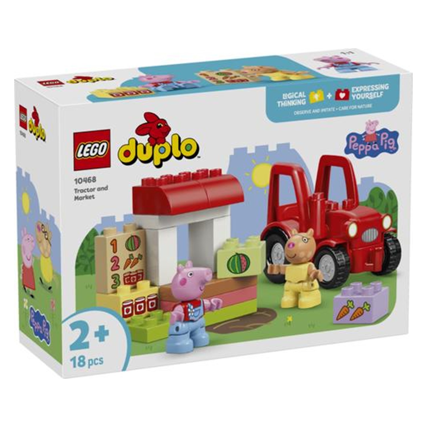 Lego Npp Boys Red Lego Peppa Pig Tractor & Market - Image 15