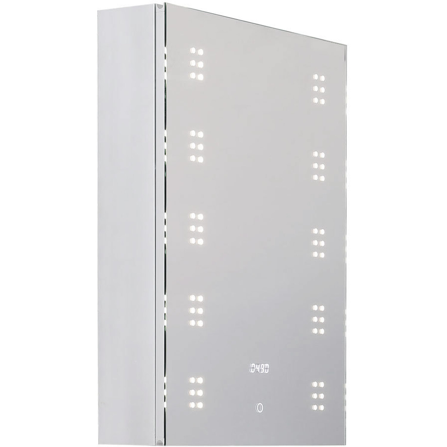 Led Dimmable Bathroom Mirror Cabinet - Silver