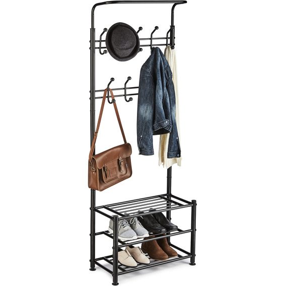 Multi Purpose Stand 18 Hooks For Clothes Shoes Hats Bags