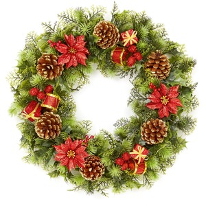 Red Poinsettia And Drum Wreath