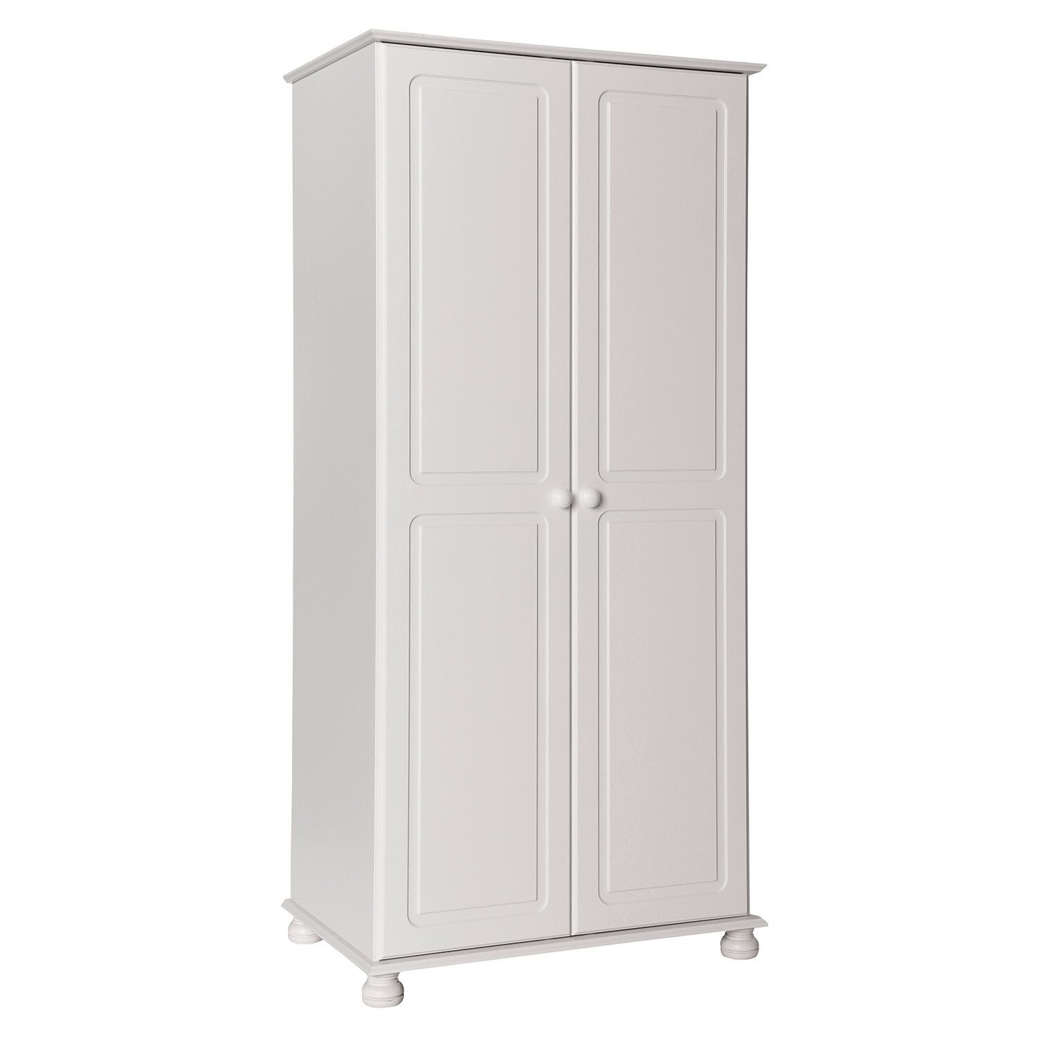 Furniture To Go - Copenhagen 2-Door Wardrobe - White thumbnail