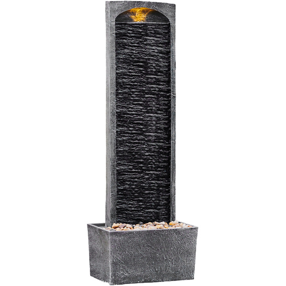 Outdoor Garden Large Straight Water Fountain Feature with LED Lights and Pump