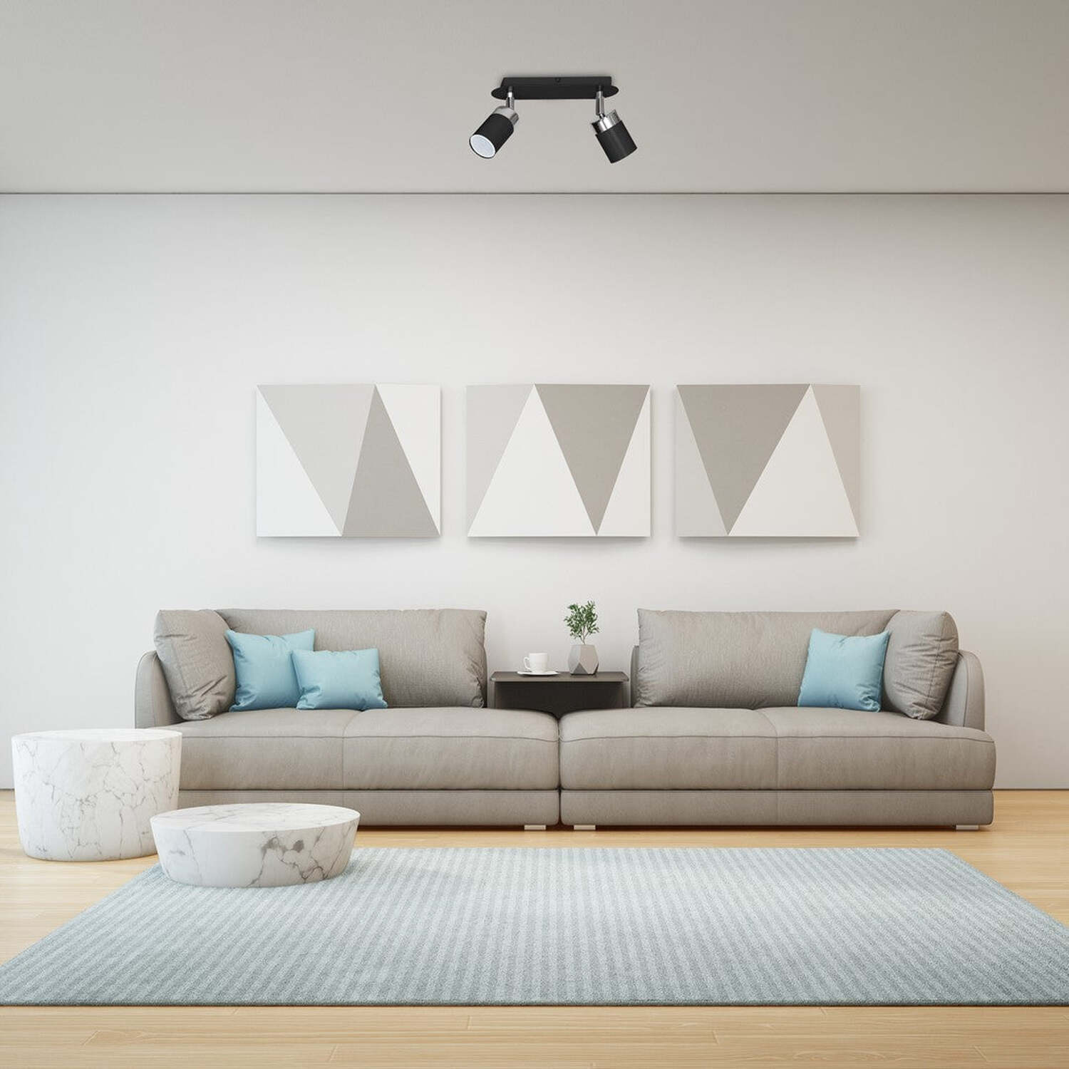 Milagro Ceiling Lamp Joker Black 2XGU10 - Black