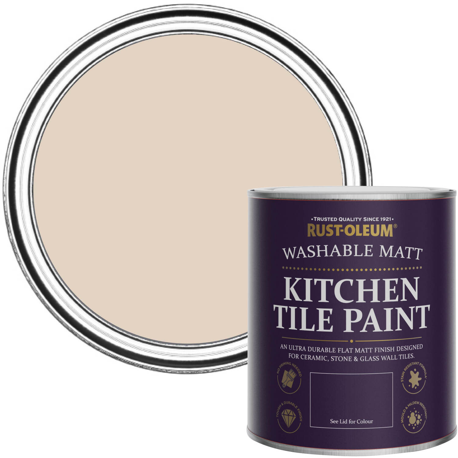 Rust-Oleum Kitchen Tile Paint Matt - Homespun 750ml -  pink