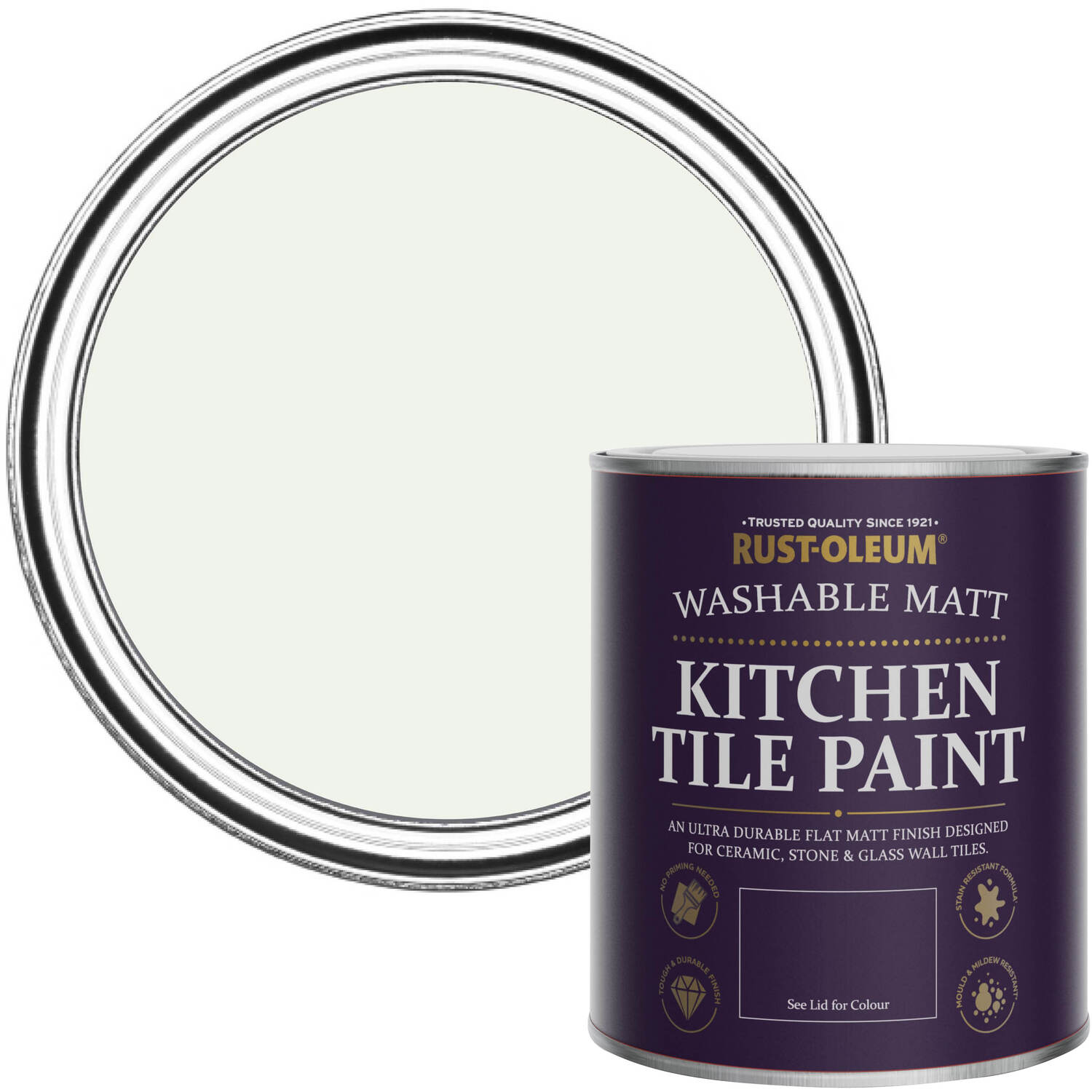 Rust-Oleum Kitchen Tile Paint Matt - Steamed Milk 750ml -  Off White