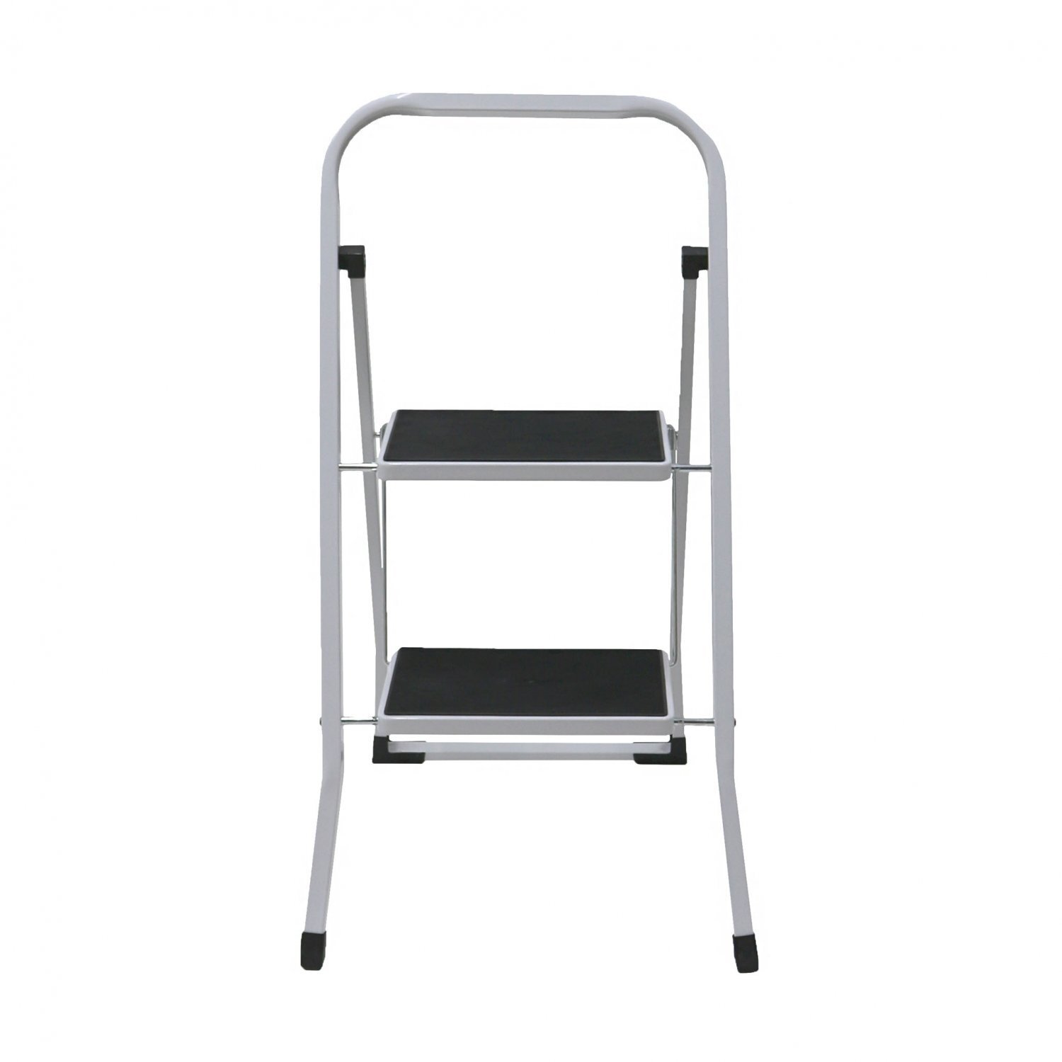 Foldable 2 Non Slip Tread Step Ladder - White