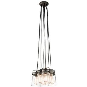 Brinley 6 Light Cluster Pendant Olde Bronze, E27
