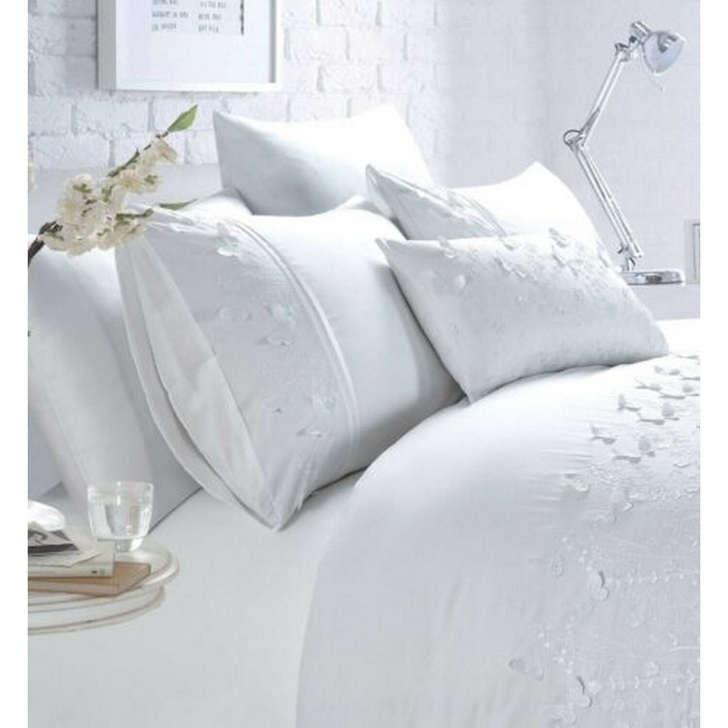 Papillon Duvet Cover Set - White Double