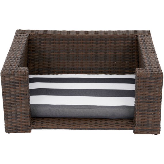 Teamson Pets Clotho Outdoor Wicker Bed - Brown