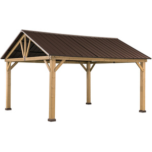 Sand copper / 335.5cm Cedar wood Gazebo, Anthracite shot 2957430