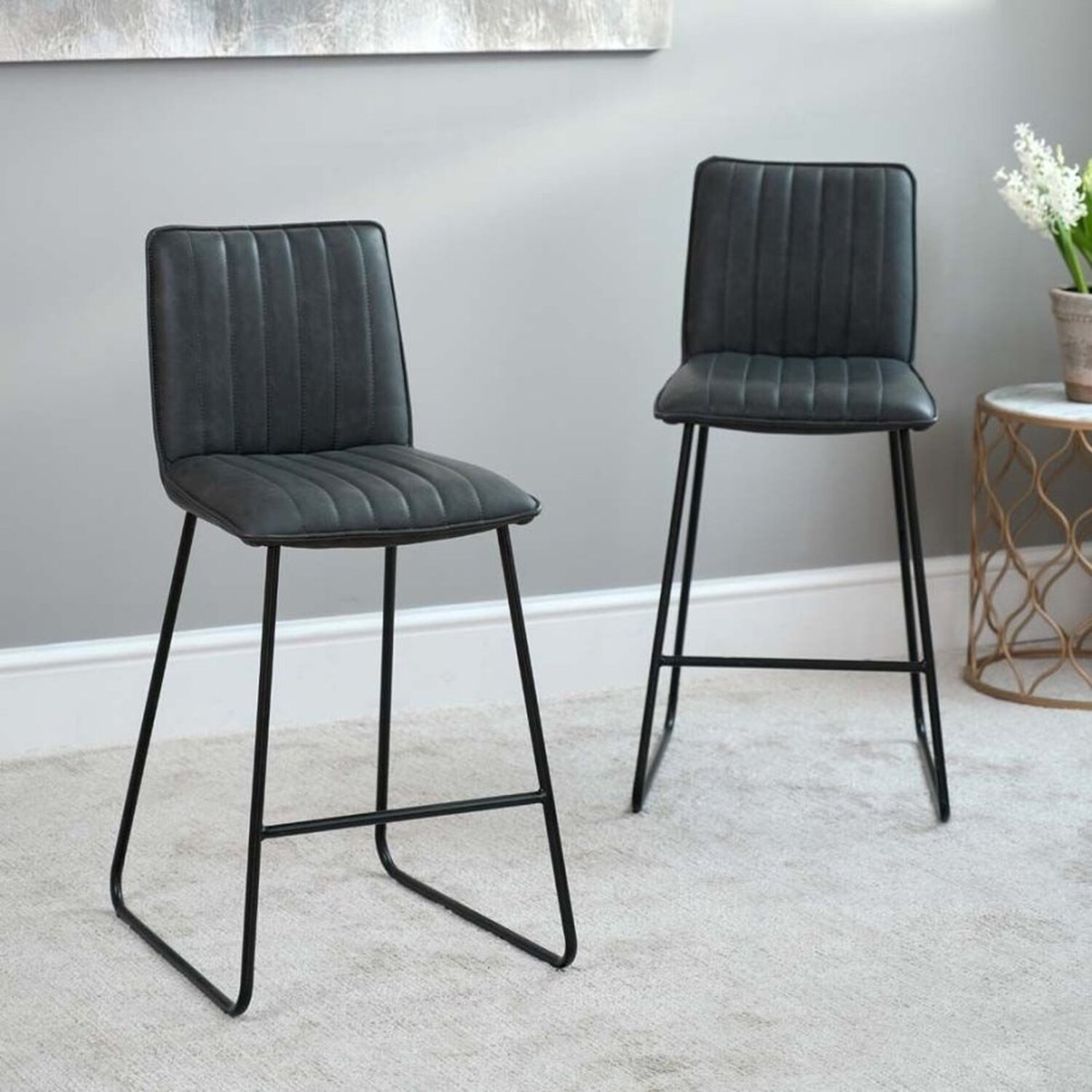 Woods Furniture - York Bar Stool (Set of 2) - Grey thumbnail