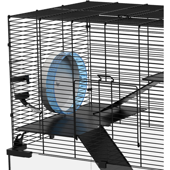 3 Tiers Hamster Cage with Ramps, Exercise Wheel
