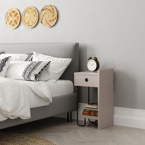 Mocha Grey Sirius Modern Bedside Table Right Module shot 3449535
