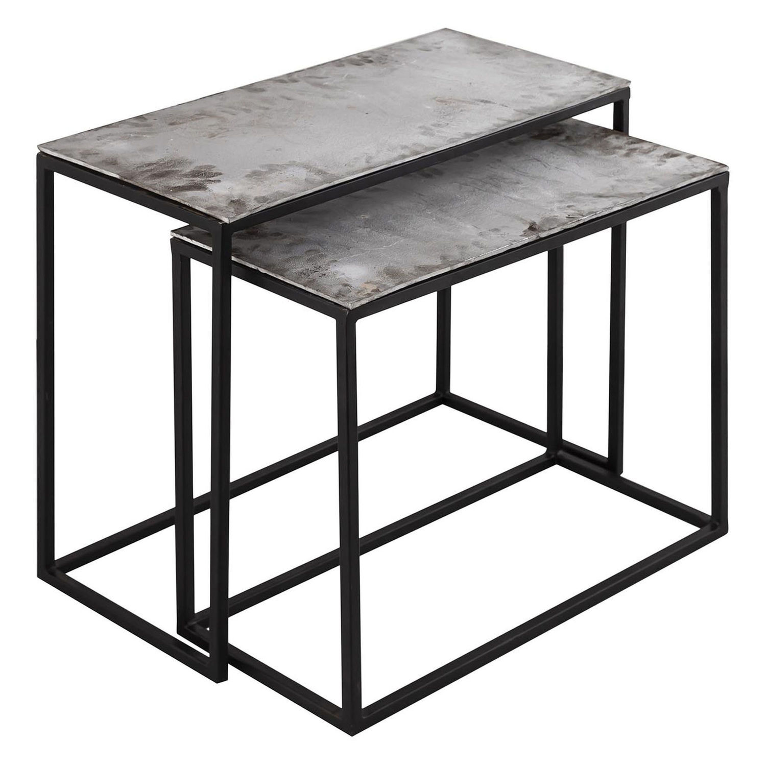KDMK - Katlley Collection Set of Two Side Tables - Silver thumbnail