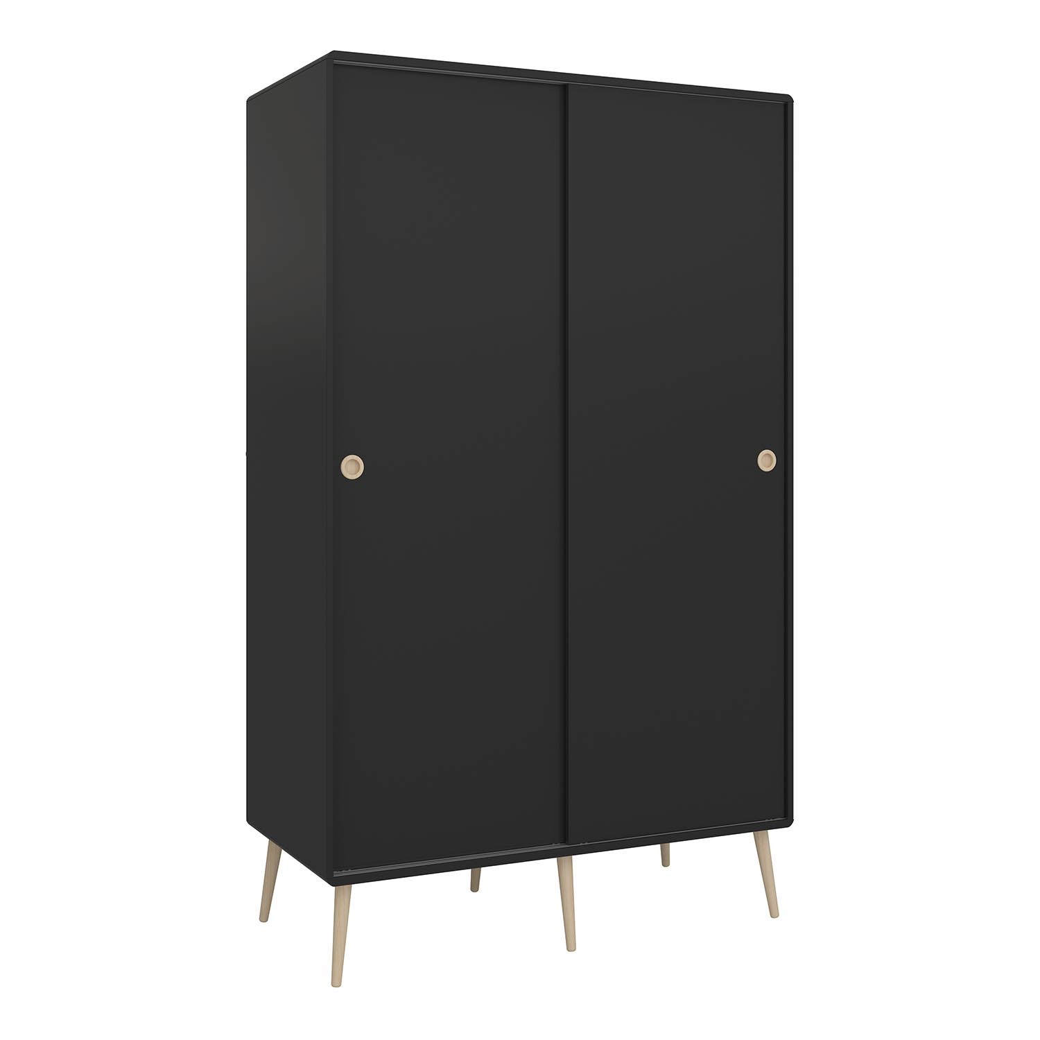 Furniture To Go - Softline Sliding Two Door Wardrobe - Black thumbnail