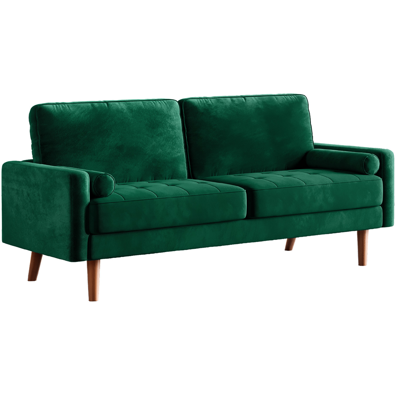 STACCATOAS - Velvet Sofa 3 Seater Couches - Green thumbnail