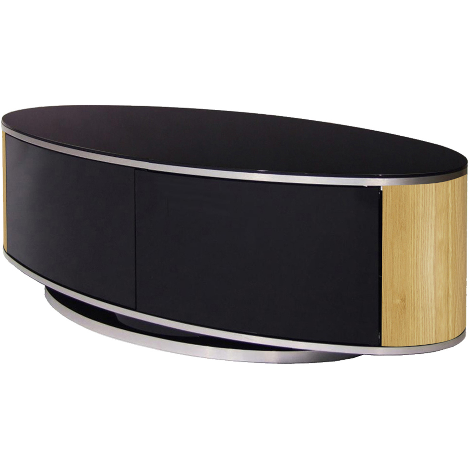 Luna Swivel Base Tv Cabinet - Black Oak