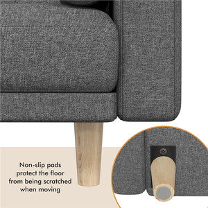 Yaheetech 3 Seater Sofa Bed with 2 Pillows shot 5701106