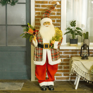 HOMCOM Life Size Animated Santa Claus with Sound Activated Music