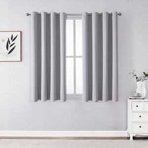 Blackout Curtains Pair Solid Colour Grommet Top Polyester