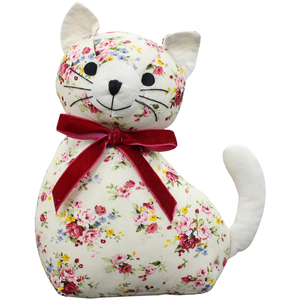 Floral Cat Novelty Doorstop