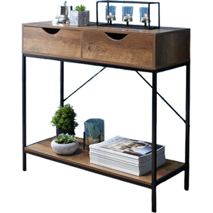 2-Drawer Console Table with Under Shelf