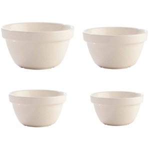 Set of 4 Mason Cash Off White Pudding Basin 20cm 17cm 16cm 14cm