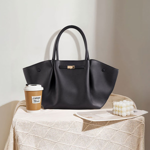 Spacious Faux Leather Commuter Shoulder Tote Bag