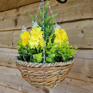 Artificial Hyacinth Hanging Basket 10 Inch