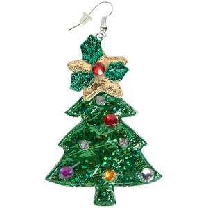 Light Up Christmas Tree LED Earrings