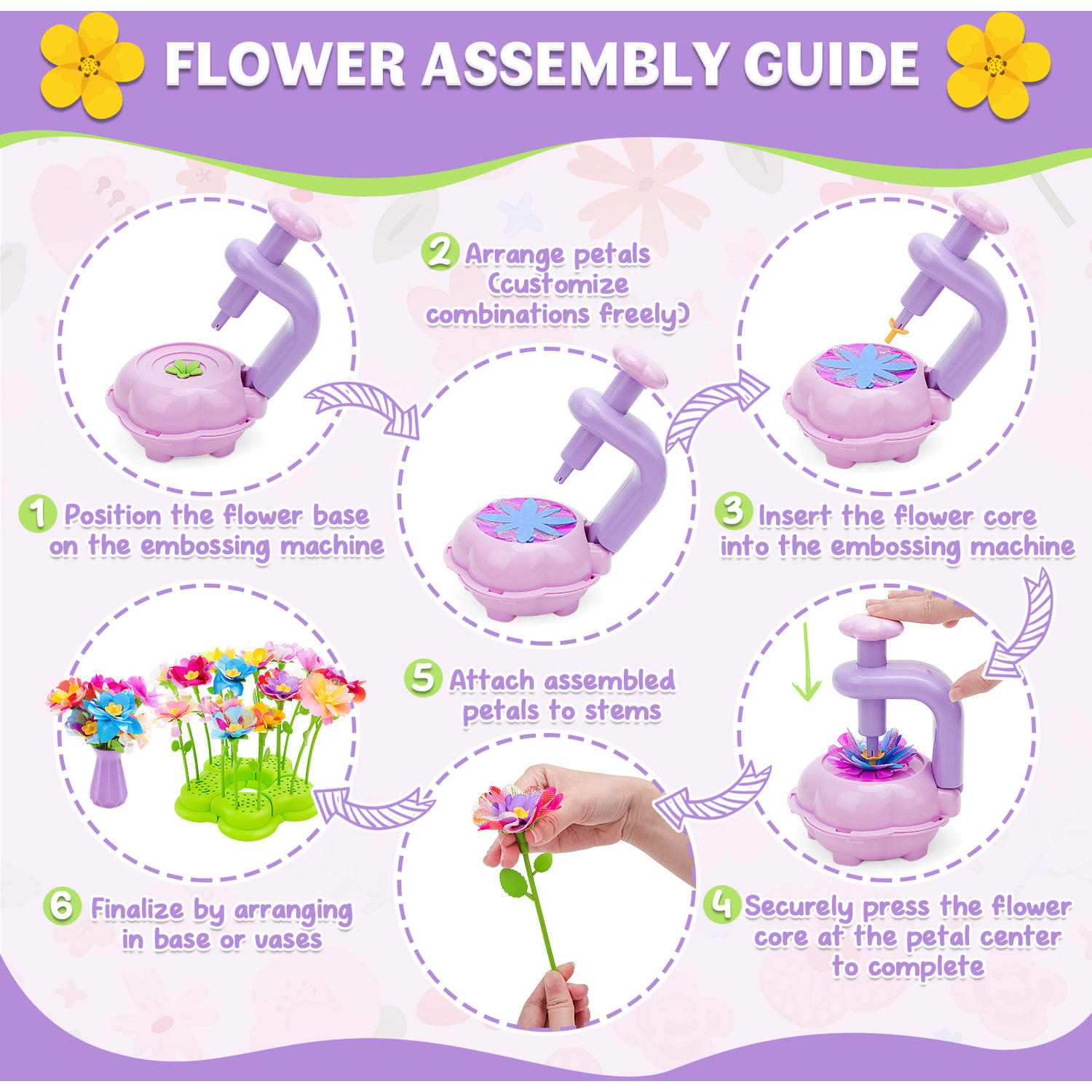 Kids DIY Flower Bouquet Making Kit