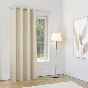 Knightsbridge Blackout Chenille Eyelet Single Door Curtains