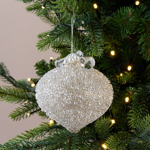 Champagne Jewel Topped Bauble