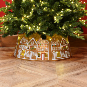 LED Gingerbread House Tree Skirt