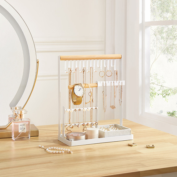 Modern Jewelry Display Rack with Tray