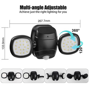 Black Outdoor PIR Motion Sensor Security Light Waterproof shot 10834150