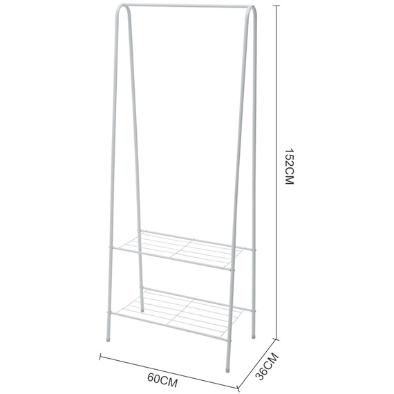 Livingandhome Freestanding Metal Clothes Rail