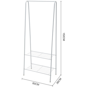 Livingandhome Freestanding Metal Clothes Rail