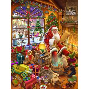 Santa's Christmas List 1000 Piece Jigsaw Puzzle By Rudolf Farkas