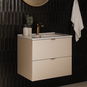 Bathroom Vanity Unit with Sink Beige 600mm - Dalia