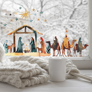 Three Kings Nativity Window Cling Sticker