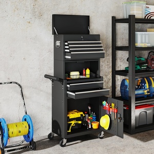 HOMCOM 3 in 1 Rolling Tool Chest