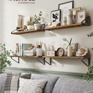 Wall Shelves, Floating Shelves Wall Mounted, Set of 2