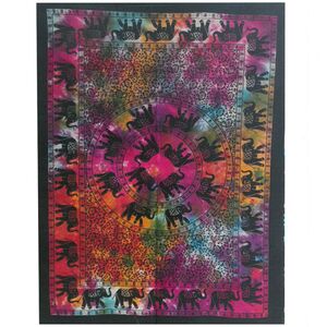 Cotton Wall Art Elephant Mandala MultiColor