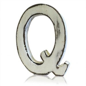 Handcrafted Shabby Chic Alphabet Letter Q