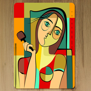 woman with chocolate in hand Designer Placemat Set