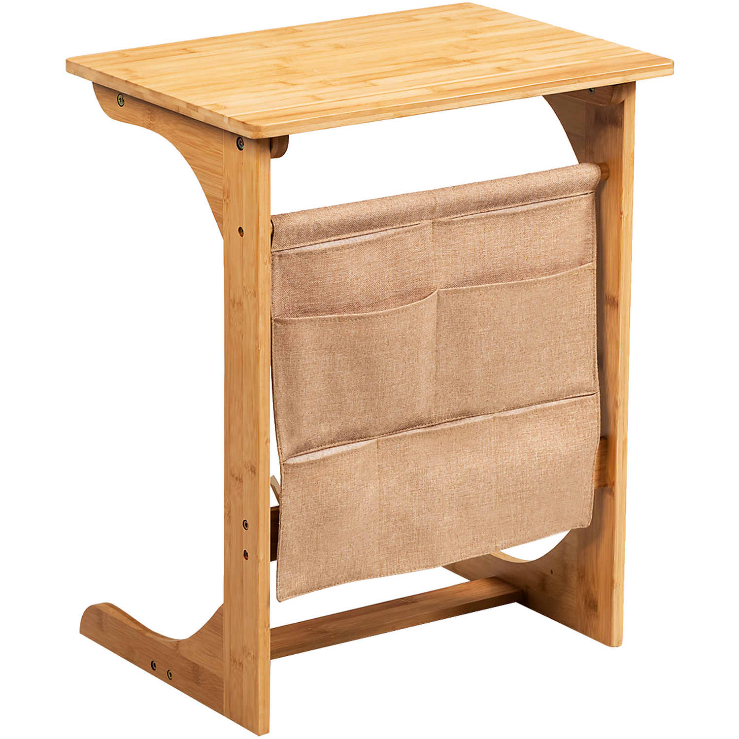 C-shaped Sofa End Table - Natural