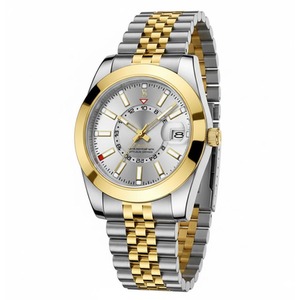 Regent II Mens Watch Gold and Silver Watch Rotating Hour Dial