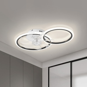 White Contemporary LED Ceiling Fan with Remote
