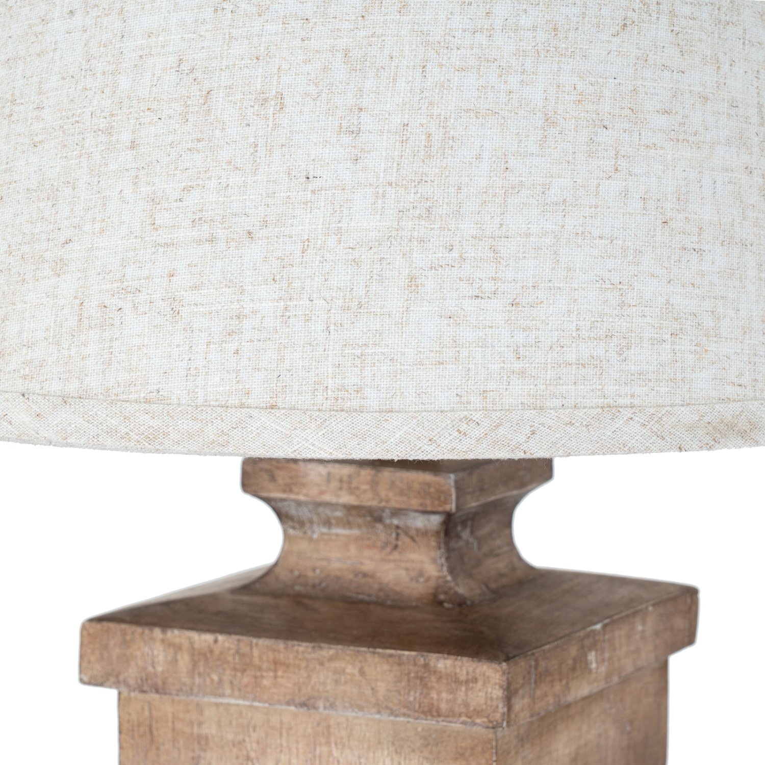 Ravelle Linen Shade Table Lamp Elegant Home Accent - Brown